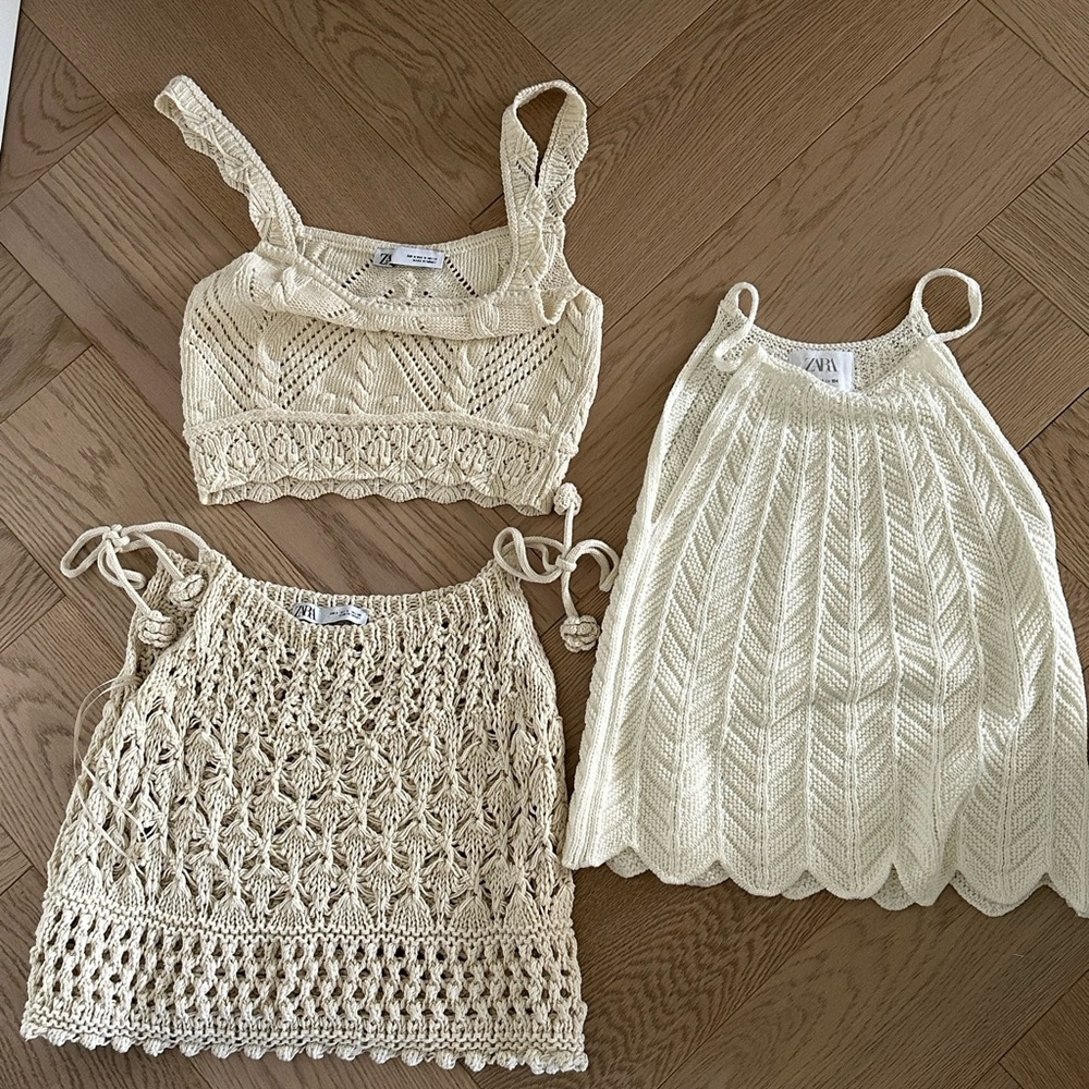 BUNDLE of 3 ZARA beach tops